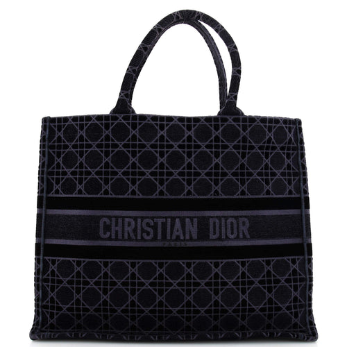 Dior Book Tote Cannage Embroidered Velvet Large
