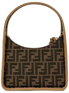 Fendi Pendesense FF Fabric Mini Shoulder Bag Brown