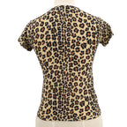 FENDI 1980s Leopard T-Shirt Beige #42