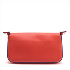 Fendi Monster Bucket Leather 2WAY Shoulder Bag Red 8BR600