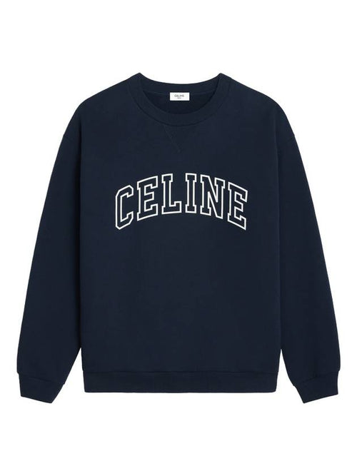 CELINE College Logo Sweatshirt Navy