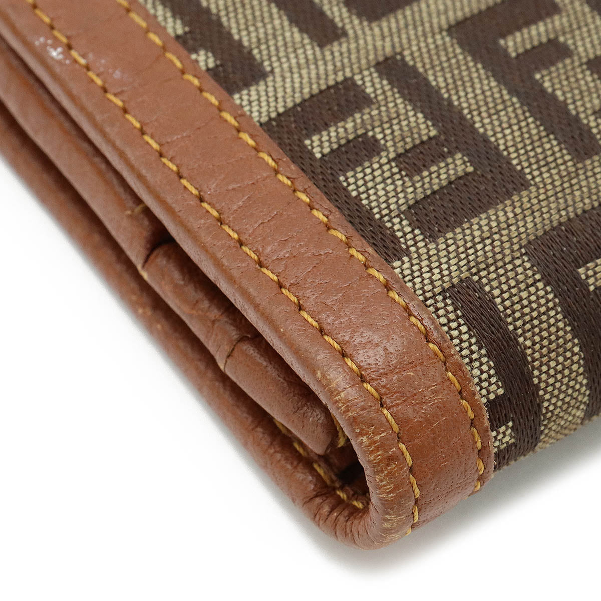 FENDI FENDI  2 folded wallets 2 folded wallets canvas leather carpenter camel gold tools 8M0179 BLUMIN market shop