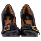 Chloe Buckle Pumps in Black Leather