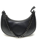 CELINE 199583DGQ 38NN Black Calfskin AVA Chain Hobo Medium Shoulder Bag