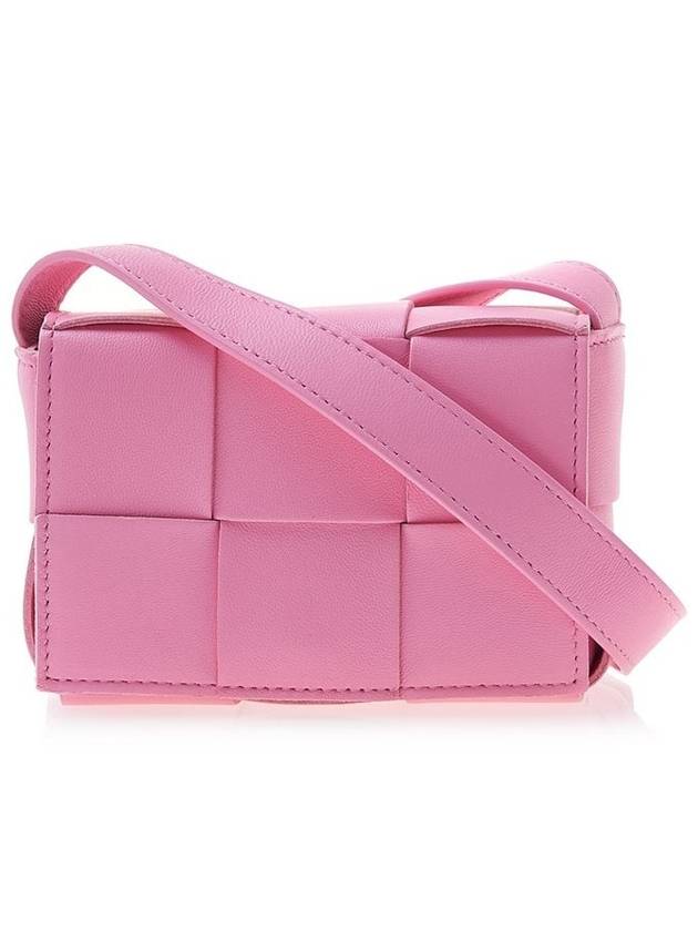 Bottega Veneta Intrecciato Cassette Small Cross Bag Pink