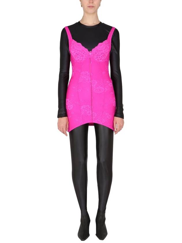 Balenciaga Lace Long Sleeveless Pink