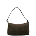 Fendi  Handbag Pouch 8BR267 Black Canvas Leather  Fendi