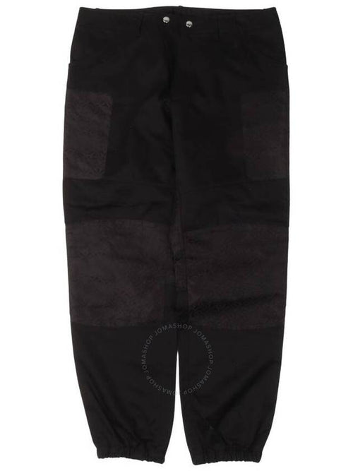 Burberry Burberry Men's Black Logo Print Cotton Jogger Pants Brand Size 54 Waist Size 37.4