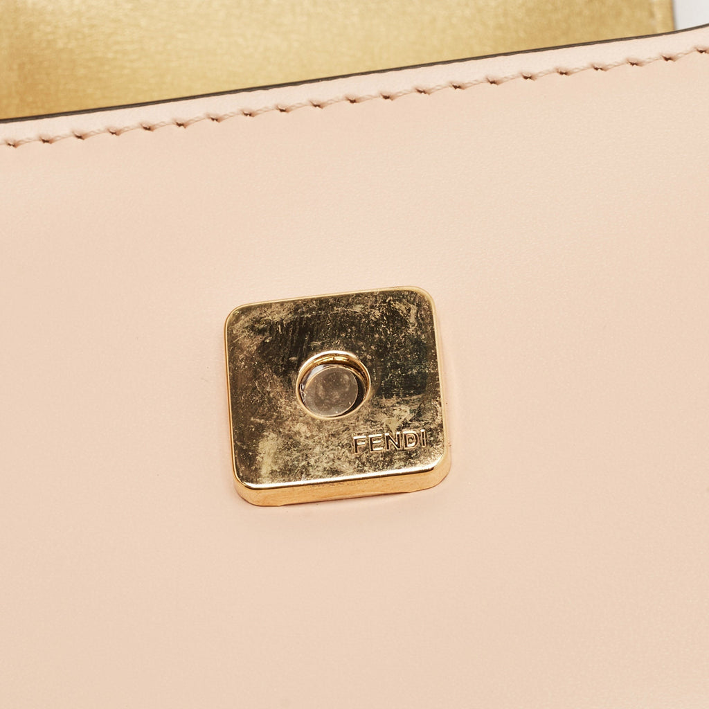 Fendi Peach Leather Mini Cookie Hobo