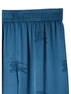 Burberry EKD Silk Jacquard Wide Pants Blue