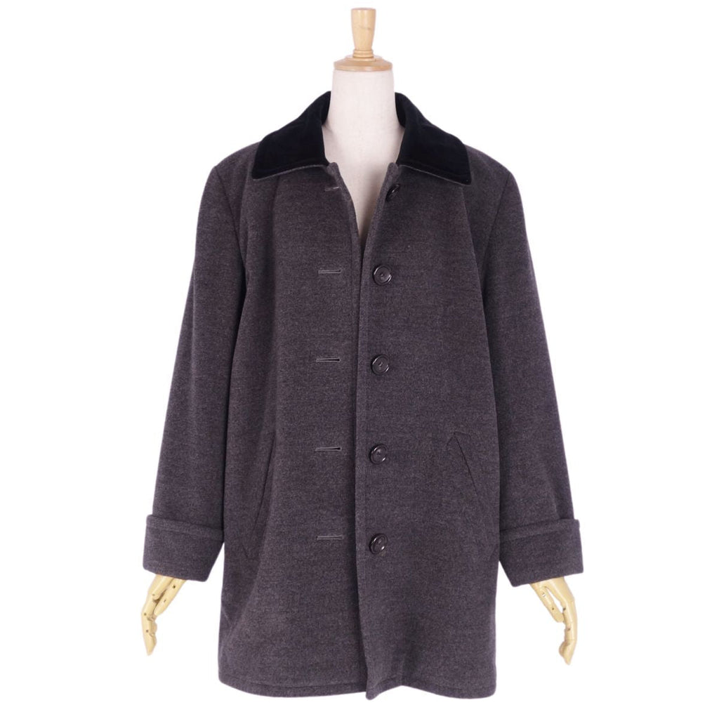 Vint Ivan Laurent Yves Saint Laurent Coat Necklace White Wool Landless Out  M Gr/Black