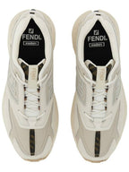 Fendi Fester Trainer Nubuck Leather Low Top Sneakers White