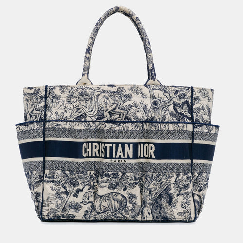 Dior Embroidered Toile De Jouy Catherine Tote Bag