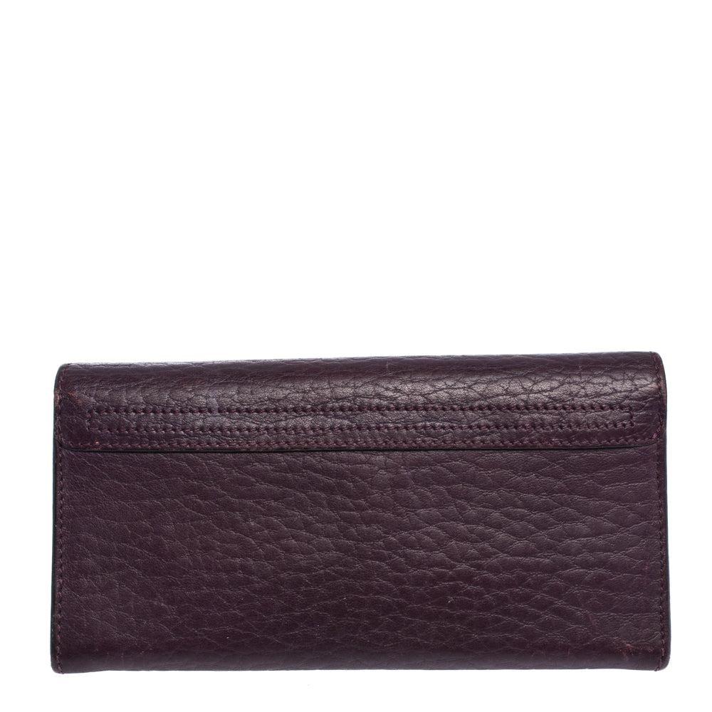 Chloe Purple Leather Sally Continental Wallet..