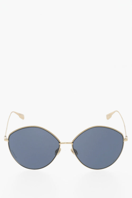Dior Oval-Frame Sunglasses With Silver-Tone Frame