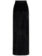 Balenciaga Velvet Effect High Waisted H-Line Skirt Black