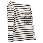 Dior No Great Women Artists Striped Cotton Linen Tshirt