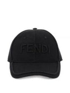 Fendi Logo Embroidery Ball Cap Black