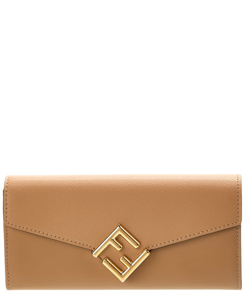 FENDI FF Diamonds Leather Wallet On Chain