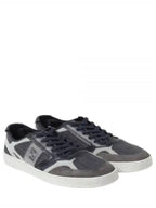 Fendi Step Leather Low Top Sneakers Blue