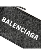 Balenciaga Cash Keyring Card Case Black Silver