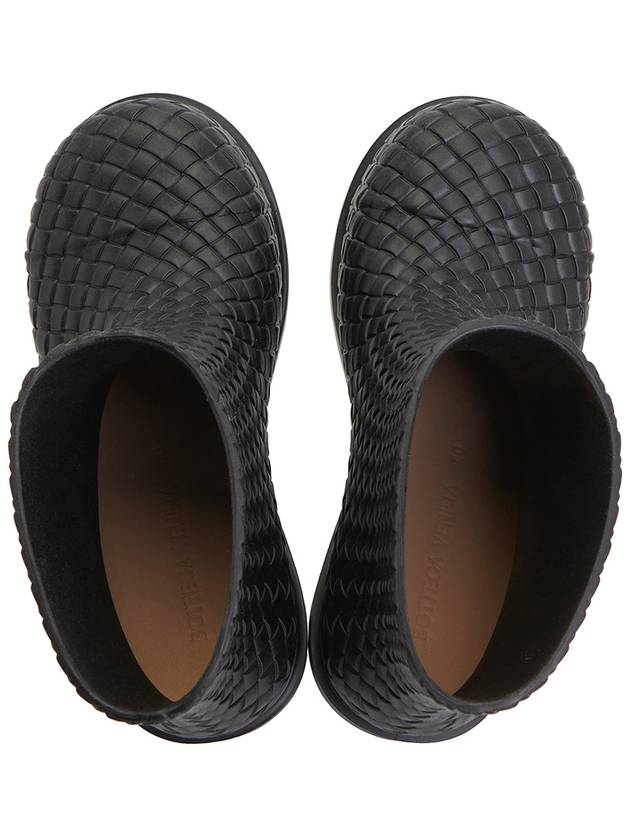 Bottega Veneta Fireman Intrecciato Leather Ankle Boots Black