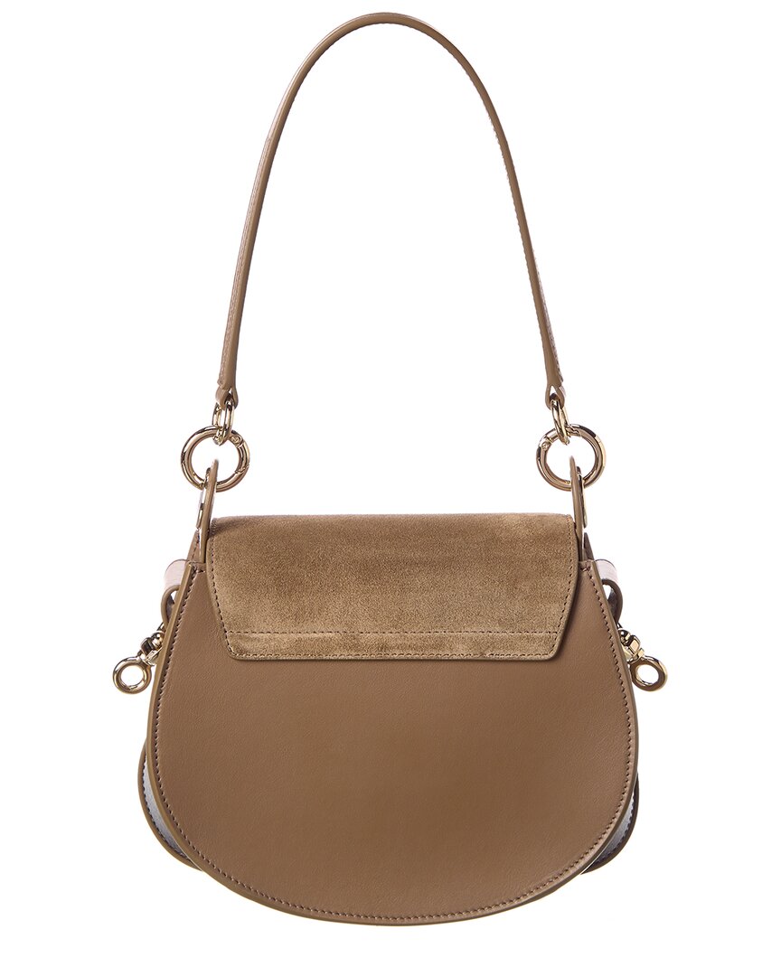 Chloe Tess Small Suede & Leather Shoulder Bag
