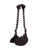 Balenciaga Le Cargol Fabric Shoulder Bag Black