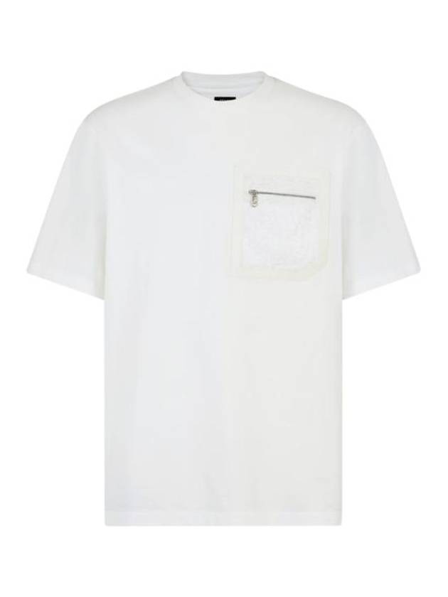 Fendi FF Logo Pocket Short Sleeve T-Shirt White