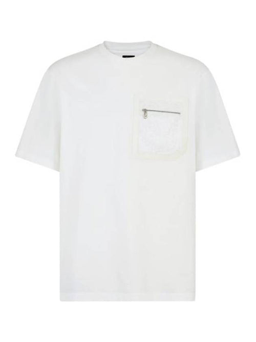 Fendi FF Logo Pocket Short Sleeve T-Shirt White
