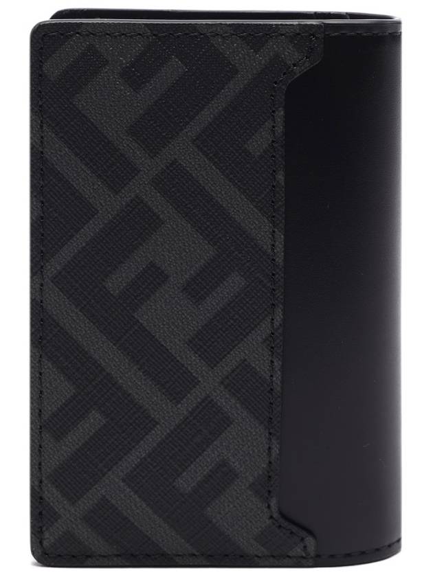 Fendi FF Square Leather Card Wallet Black