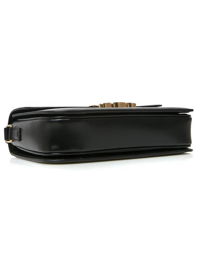 CELINE Classique Triomphe Shiny Calfskin Shoulder Bag Black