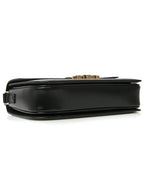 CELINE Classique Triomphe Shiny Calfskin Shoulder Bag Black