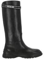 Women's The Racer Calfskin Long Boots Black Dior