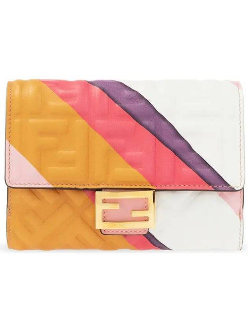 Fendi Embossed Baguette Half Wallet
