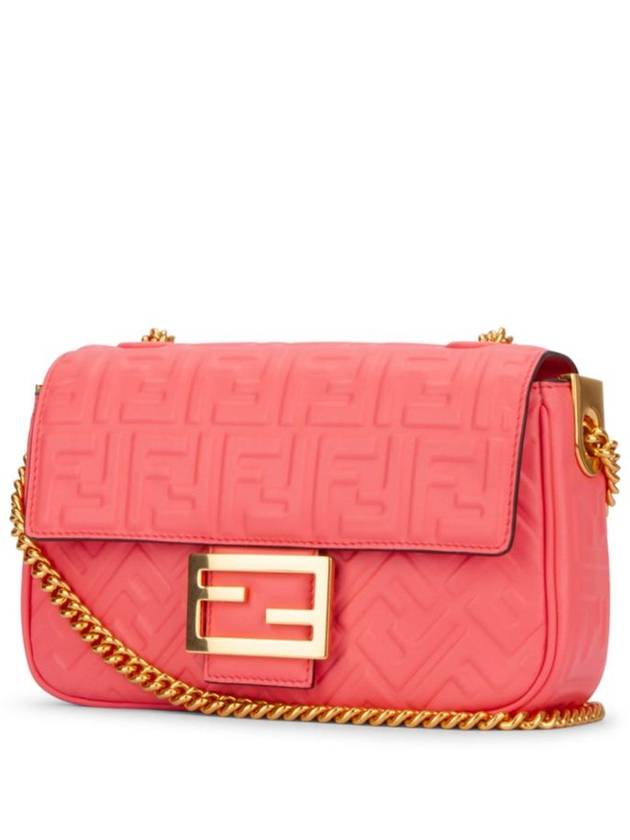 Fendi Baguette Medium Nappa Leather Chain Shoulder Bag Pink