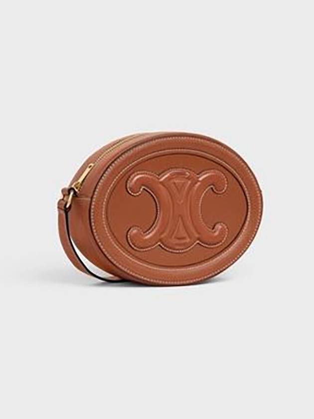 CELINE Cuir Triomphe Calfskin Cross Bag Tan
