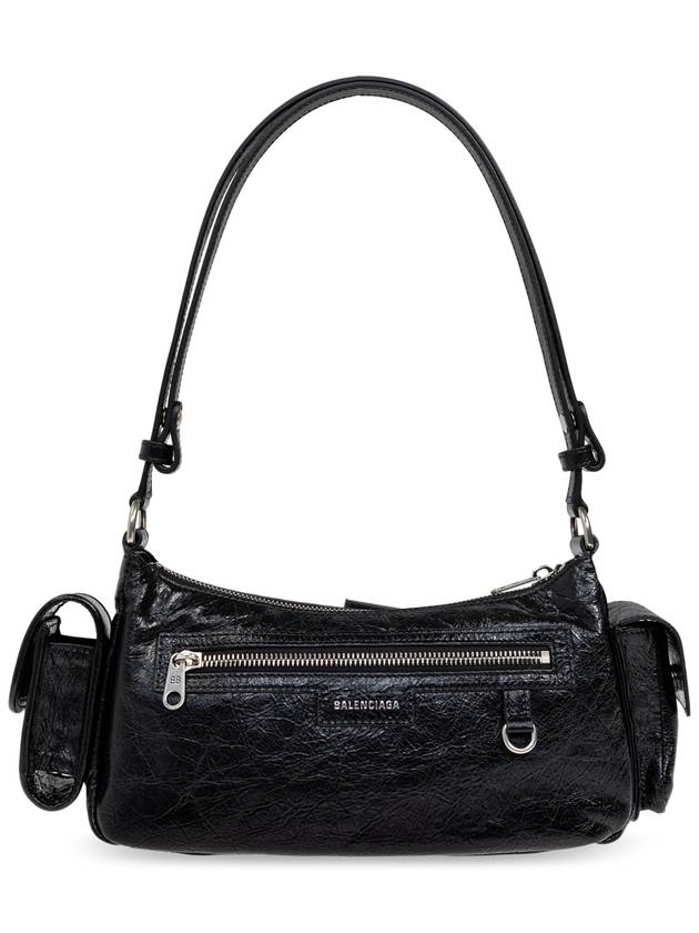 Balenciaga Superbusy Leather Shoulder Bag Black