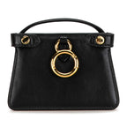 Fendi Nano Peacebu Chain Mini Shoulder Bag Charm 7AR993 Black G Leather  Fendi