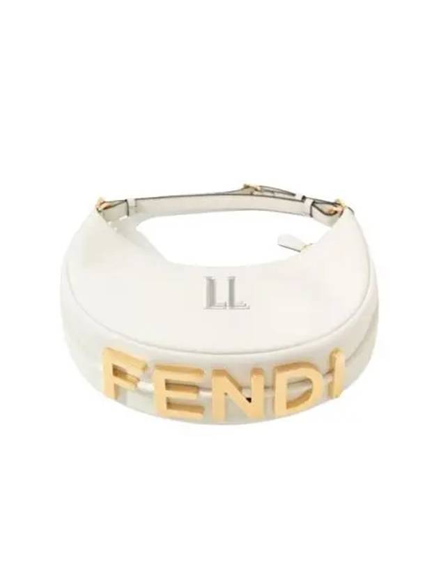 Fendi Fendigraphy Small Hobo Shoulder Bag White