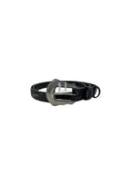 CELINE Metal Buckle Leather Belt Black