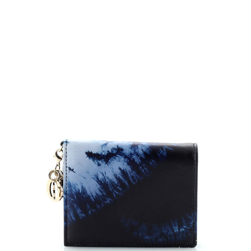 Dior Lady Dior Flap Wallet Printed Leather Mini