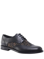 Fendi Leather Lace Up Derby Black