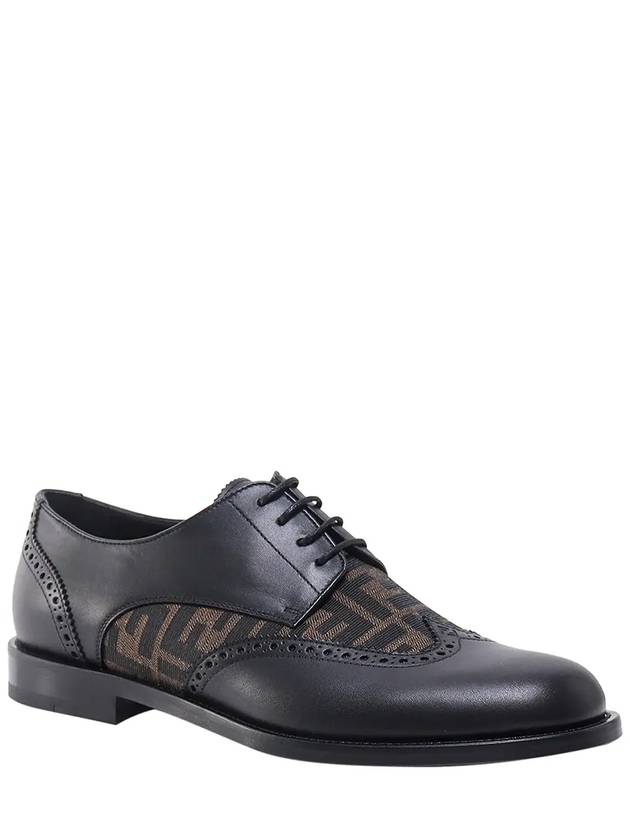 Fendi Leather Lace Up Derby Black