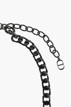 Dior Black Finishing Dior Italic Necklace