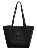CELINE Cabas Anais Small Grain Calfskin Tote Bag Black