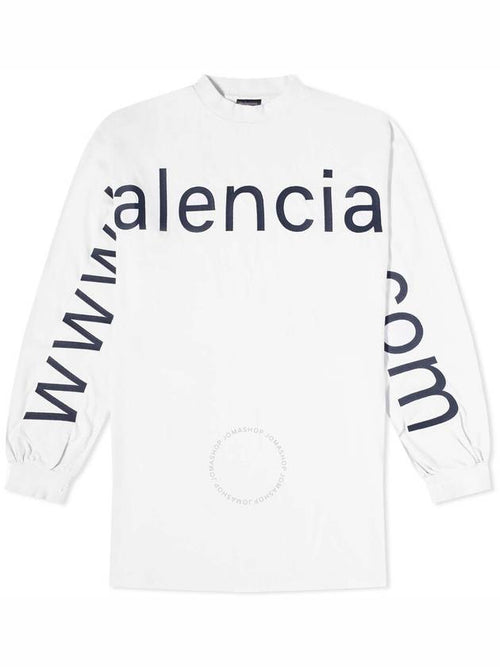 Balenciaga Balenciaga Men's Dirty White / Black Oversized T-Shirt, Brand Size 2 (Medium)