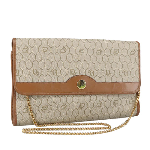 Dior Honeycomb  Canvas Shoulder Bag (Pre-Owned)