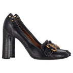 Chloe Buckle Pumps in Black Leather