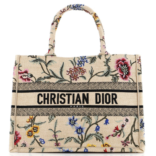 Dior Book Tote Embroidered Canvas Medium